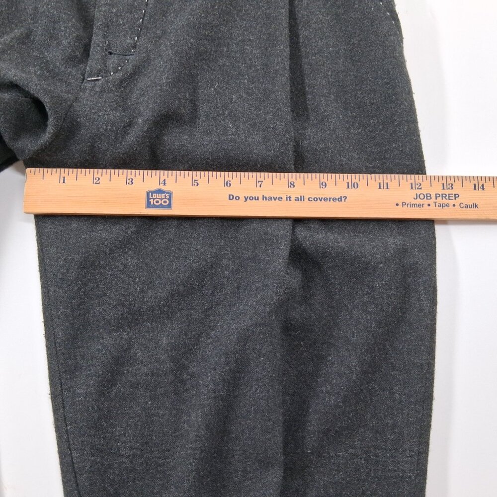 Umit Unal Pants Gray Wool Drop Crotch Trousers Slouchy Cropped Avant Garde Sz XL - Picture 14 of 16